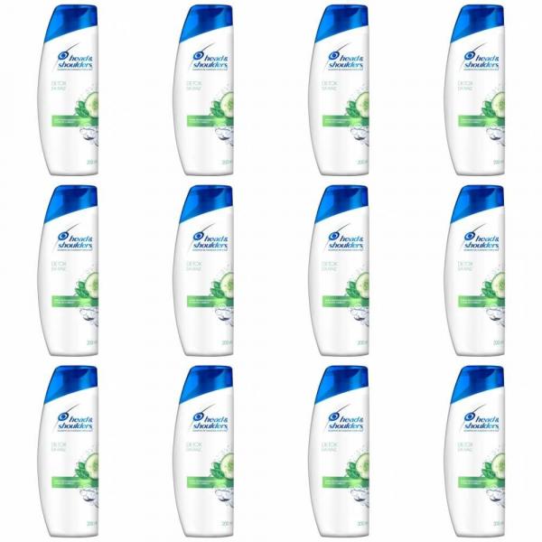 Head Shoulders Detox Shampoo Anticaspa 200ml (Kit C/12)