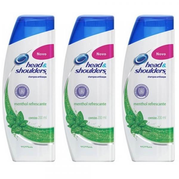 Head Shoulders Menthol Shampoo Anticaspa 200ml (Kit C/03)