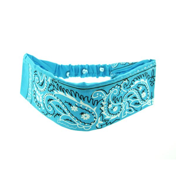 Headband Azul com Estampa Paisley - Bijoulux