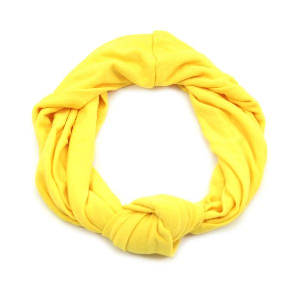 Headband Turbante Amarela com Nó - Bijoulux