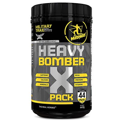 Heavy Bomber Military Trail Pack Pré Treino Completo com Cafeína, Aminoácidos, Vitaminas e Minerais