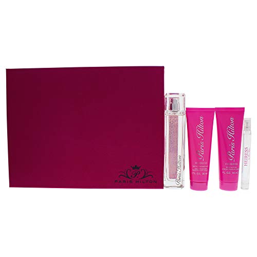 Heiress By Paris Hilton For Women - 4 Pc Gift Set 3.4oz EDP Spray, 3oz Body Lotion, 3oz Bath And Sho