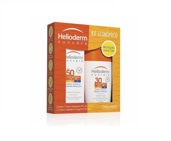 Helioderm Protetor Solar Kit Fps 30 120g + Facial Fps 50 50g - Kley Hertz