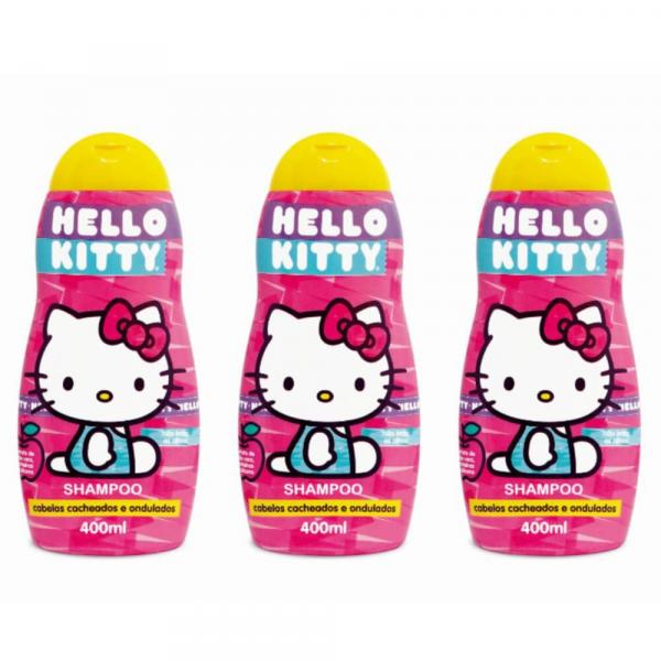 Hello Kitty Shampoo Infantil Cacheados 400ml (Kit C/03) - Betulla