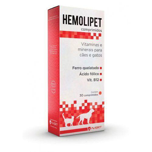 Hemolipet para Cães e Gatos com 30 Comprimidos