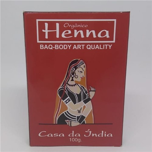Henna Natural e Vegana BAQ- Body Art Quality Casa da Índia 100g