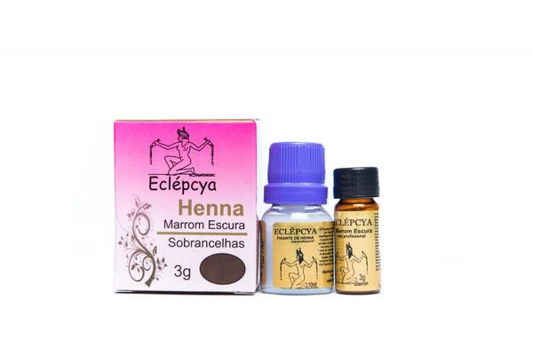 Henna Profissional Eclépcya - Marrom Escura 3g