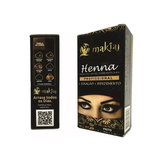 Henna Profissional para Sobrancelha Alta Fixação Preto - Makiaj