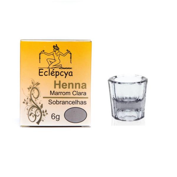 Henna Sobrancelhas Eclépcya 6g + fixante 10ml - Marrom Clara + 1 dapin