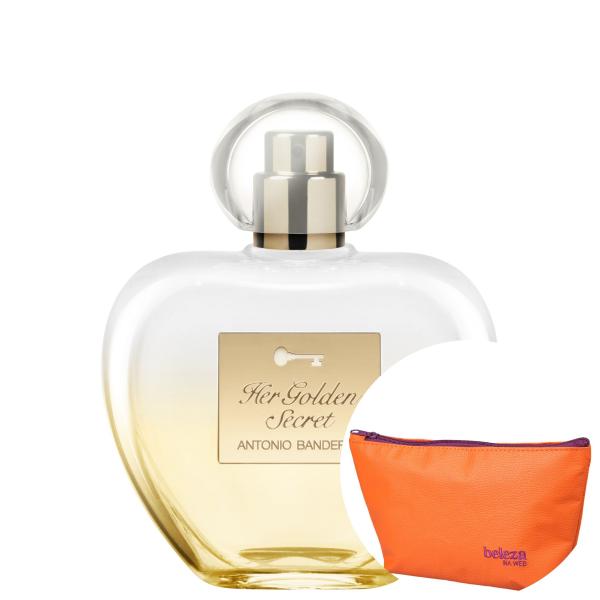 Her Golden Secret Antonio Banderas EDT - Perfume Feminino 50ml+Nécessaire Beleza na Web Laranja