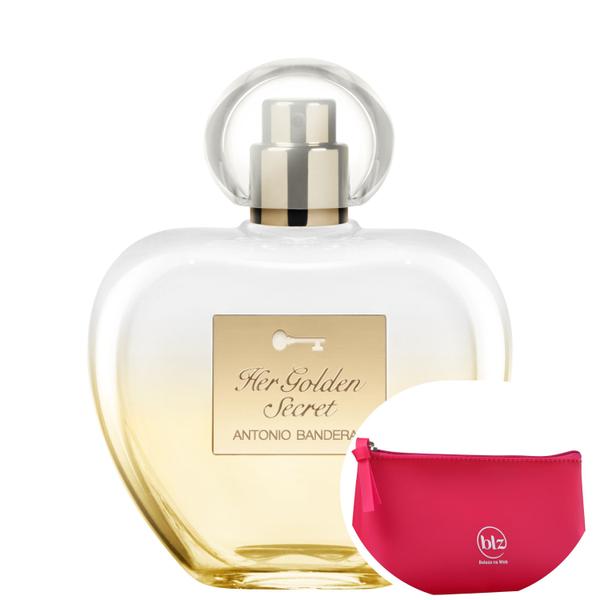 Her Golden Secret Antonio Banderas EDT - Perfume Feminino 80ml+Beleza na Web Pink - Nécessaire