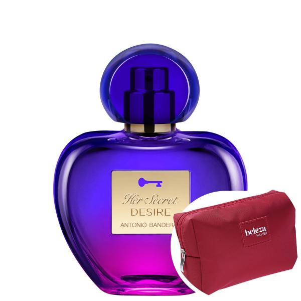 Her Secret Desire Antonio Banderas EDT - Perfume Feminino 50ml+Nécessaire Beleza na Web Vermelho