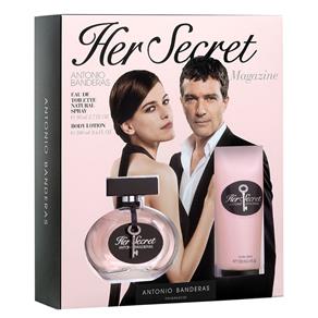 Her Secret Eau de Toilette Antonio Banderas - Kit Perfume Feminino 80ml + Loção Corporal 100ml Kit 1