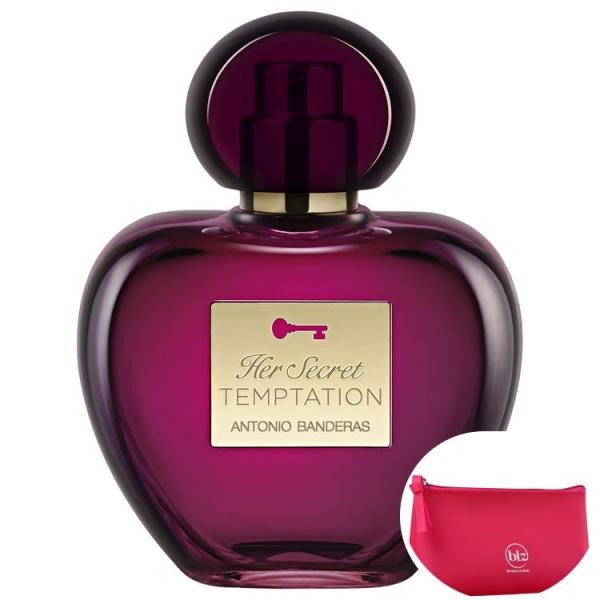 Her Secret Temptation Antonio Banderas EDT - Perfume Feminino 50ml+Beleza na Web Pink - Nécessaire