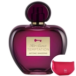 Her Secret Temptation Antonio Banderas EDT - Perfume Feminino 80ml+Beleza na Web Pink - Nécessaire