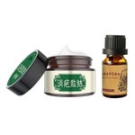 Herbal Skin Acne Mark Abrasions Treatment Scar Repair Óleo Essencial + Creme Set