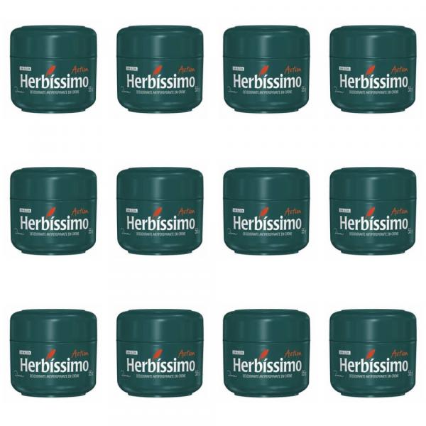 Herbíssimo Action Desodorante Creme 55g (Kit C/12)