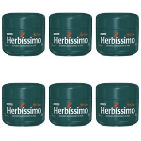 Herbíssimo Action Desodorante Creme 55g - Kit com 06