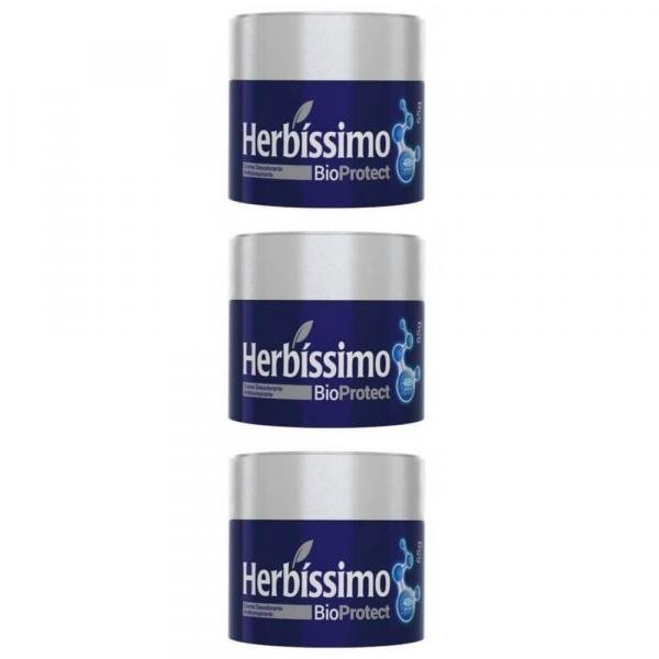 Herbíssimo Bioprotect Cedro Desodorante Creme 55g (Kit C/03)