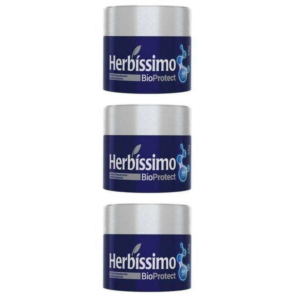 Herbíssimo Bioprotect Cedro Desodorante Creme 55g (Kit C/03)