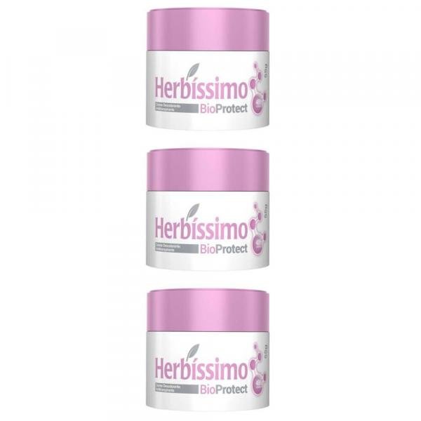 Herbíssimo Bioprotect Hibisco Desodorante Creme 55g (Kit C/03)