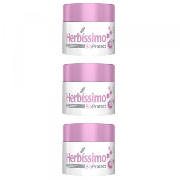 Herbíssimo Bioprotect Hibisco Desodorante Creme 55g (Kit C/03)