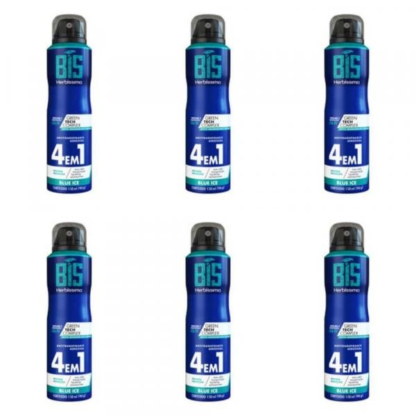 Herbíssimo Bis Blue Ice Desodorante Aerosol 150ml (Kit C/06)