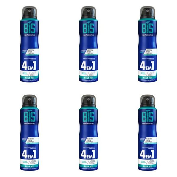 Herbíssimo Bis Blue Ice Desodorante Aerosol 150ml (Kit C/06)