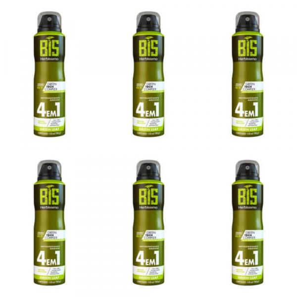 Herbíssimo Bis Gree Leaf Desodorante Aerosol 150ml (Kit C/06)