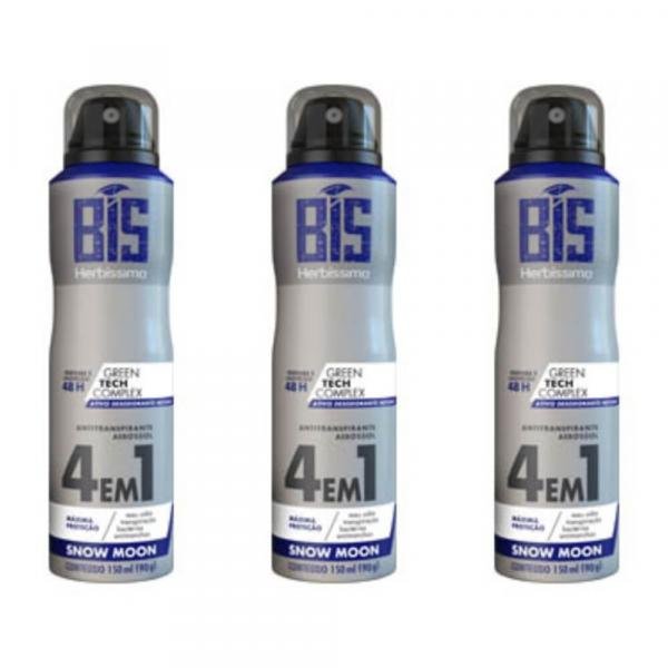 Herbíssimo Bis Snow Moon Desodorante Aerosol 150ml (kit C/03)