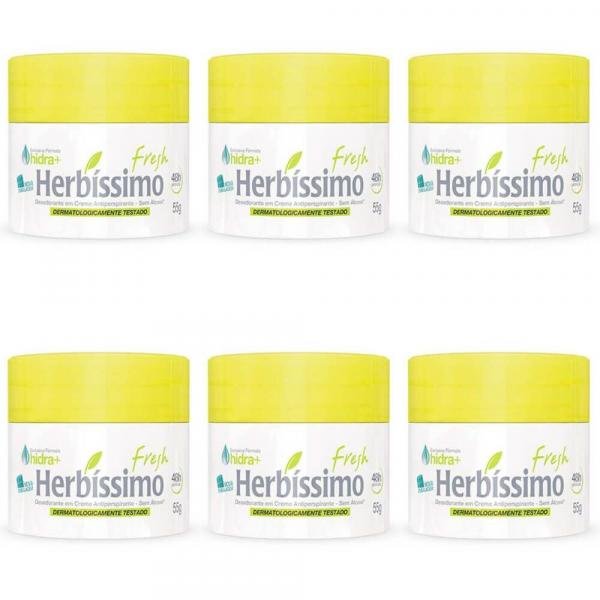 Herbíssimo Fresh Desodorante Creme 55g (Kit C/06)