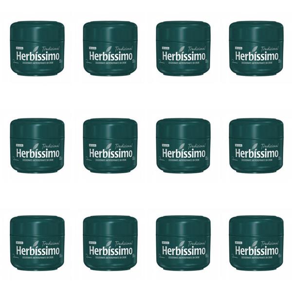 Herbíssimo Tradicional Desodorante Creme 55g (Kit C/12)