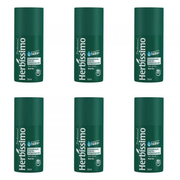 Herbíssimo Tradicional Desodorante Rollon 50ml (Kit C/06)