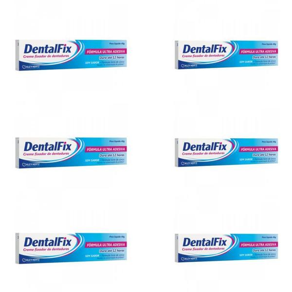 Hertz Dentalfix Fixador Dentaduras Original 40g (Kit C/06)