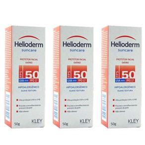 Hertz Helioderm Suncare Facial FPS50 Protetor Solar 50g - Kit com 03