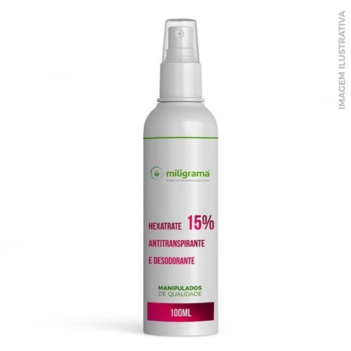 Hexatrate 15% 100ml Antitranspirante e Desodorante - 100ml