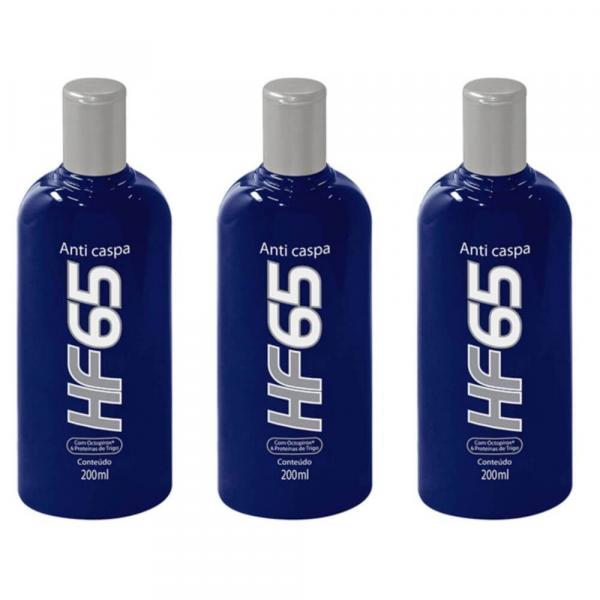 Hf65 Shampoo Anticaspa C/ Colágeno 200ml (Kit C/03)