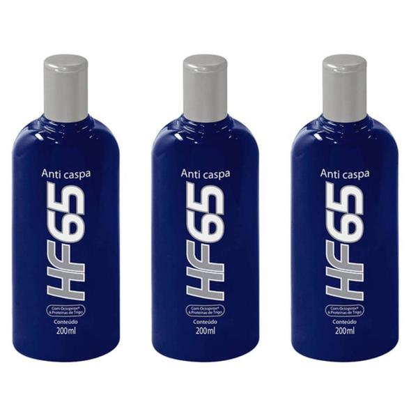 Hf65 Shampoo Anticaspa C/ Colágeno 200ml (Kit C/03)