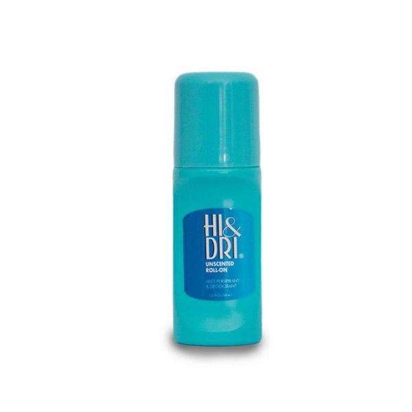 Hi Dri Desodorante Roll On Rolon Unscented Azul 44ml - Hi & Dri