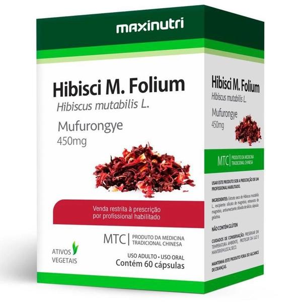 Hibiscus Mtc 60 Cápsulas de 450 Mg Hibisci Folium Maxinutri