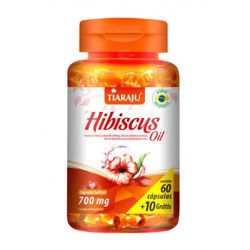 Hibiscus Oil, 700mg, 60 + 10 Cápsulas - Tiaraju