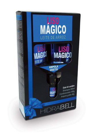 Hidrabell Kit Liso Mágico Leite de Arroz Shampoo e Condicionador