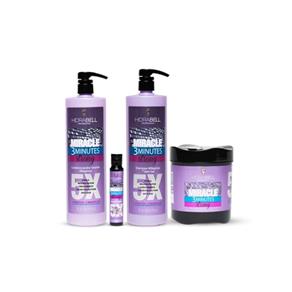 Hidrabell Miracle 3 Minutos 5 Beneficios Shampoo Condicionador Ampola - Kit