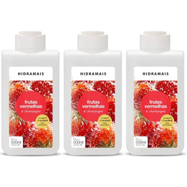 Hidramais Frutas Vermelhas Loção Hidratante 500ml (Kit C/03)