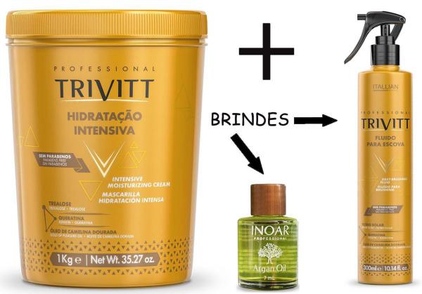 Hidratação Intensiva Trivitt 1kg + Fluido para Escova + Óleo - Itallian Color