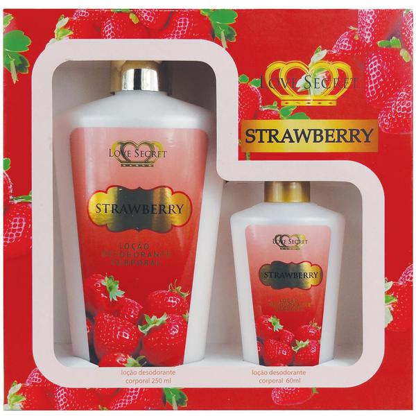 Hidratante Creme Corporal 250ml + 60ml Strawberry Secret - Love Secret