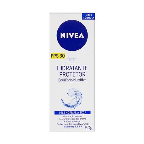 Hidratante Protetor Facial Fps 30 Nivea Equilíbrio Nutritivo Caixa 50G
