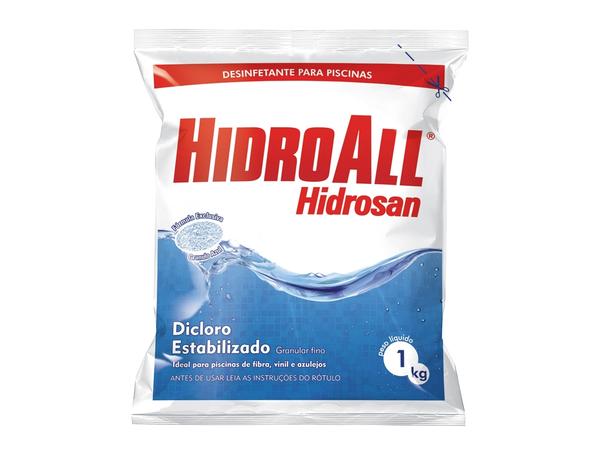 Hidrosan Dicloro Desinfetante para Piscinas Hidroall -1 Kg