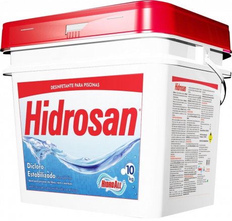 Hidrosan Plus Dicloro Estabilizado para Piscina Balde 10kg - Hidroall -
