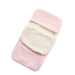 Bebê Stripes algodão espessamento com forro de lã saco de dormir com capuz Quente para Baby Stroller